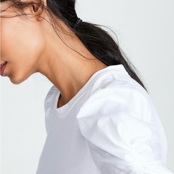 New! A.L.C. Kati puff sleeve white tee XS - Picture 3 of 9